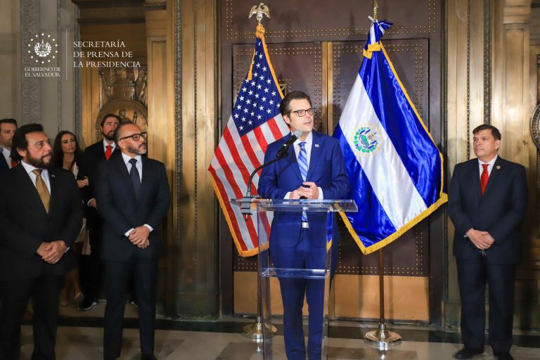 Matt Gaetz sobre el Caucus de El Salvador tras su nombramiento como Fiscal General de EE.UU: “Mi salida del Congreso no detendrá el impulso que hemos construido”